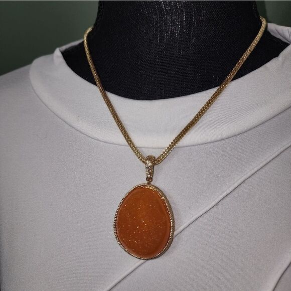 Simulated Drusy Enhancer on Fancy Chain NWOT - Picture 7 of 9